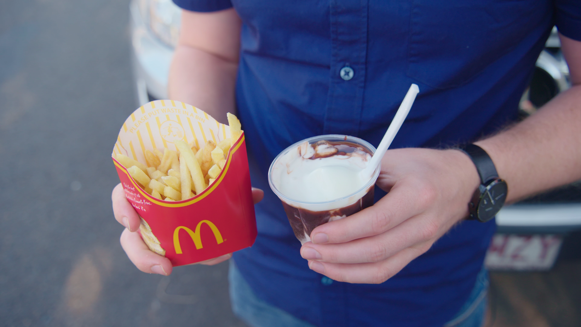 McDonald's Fries and Chocolat Sundae