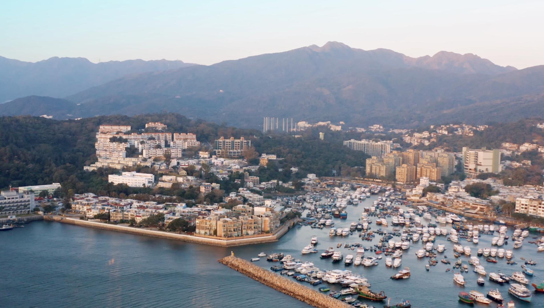 Aerial view of Sai Kung Town in Hong Kong